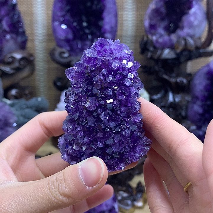 摆件未镶嵌紫晶晶花