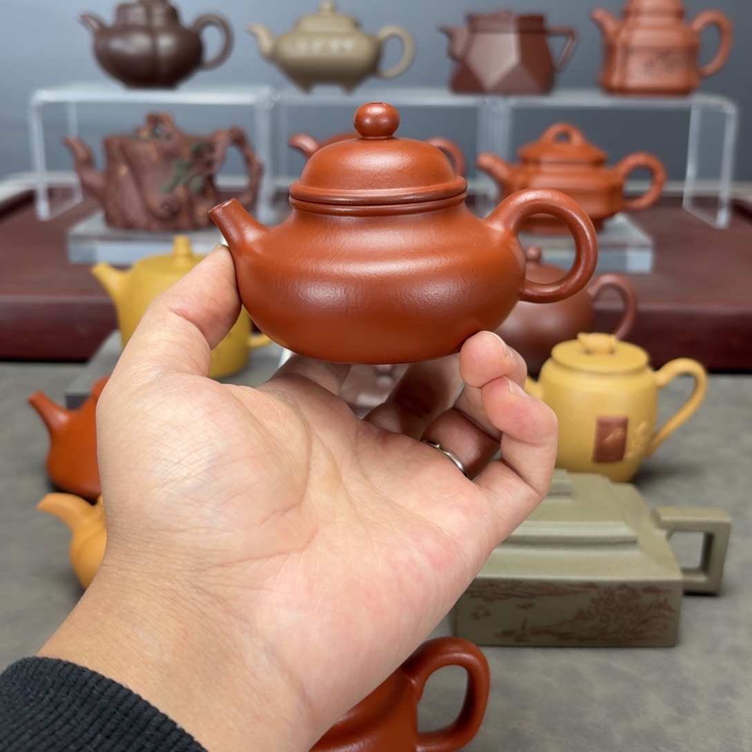 跑***）茶壶紫砂容天130CC朱泥