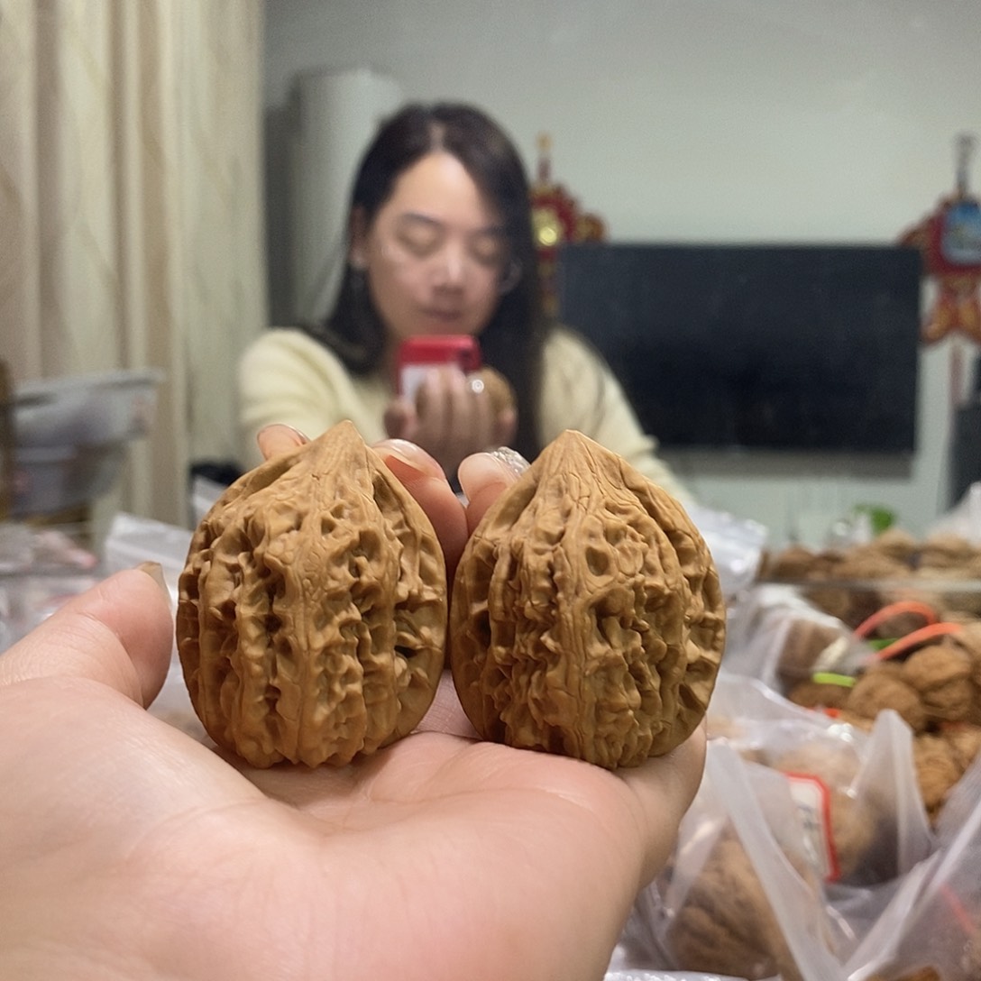 把件文玩核桃39鸡心尖有伤