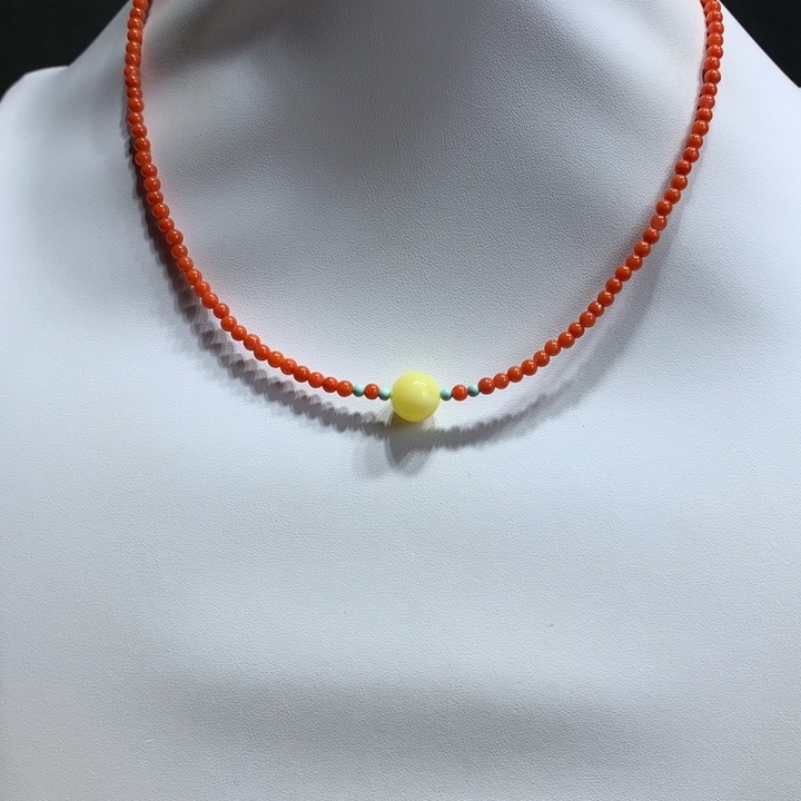 南红玛瑙未镶嵌颈饰3.5mm