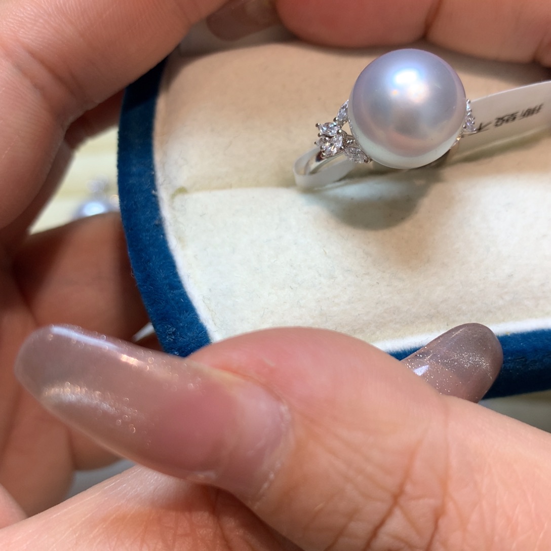 海水珍珠戒指14K金镶嵌