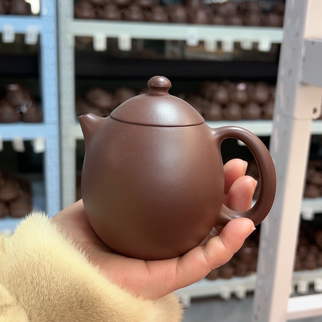 紫砂茶壶黄龙山原矿紫泥300