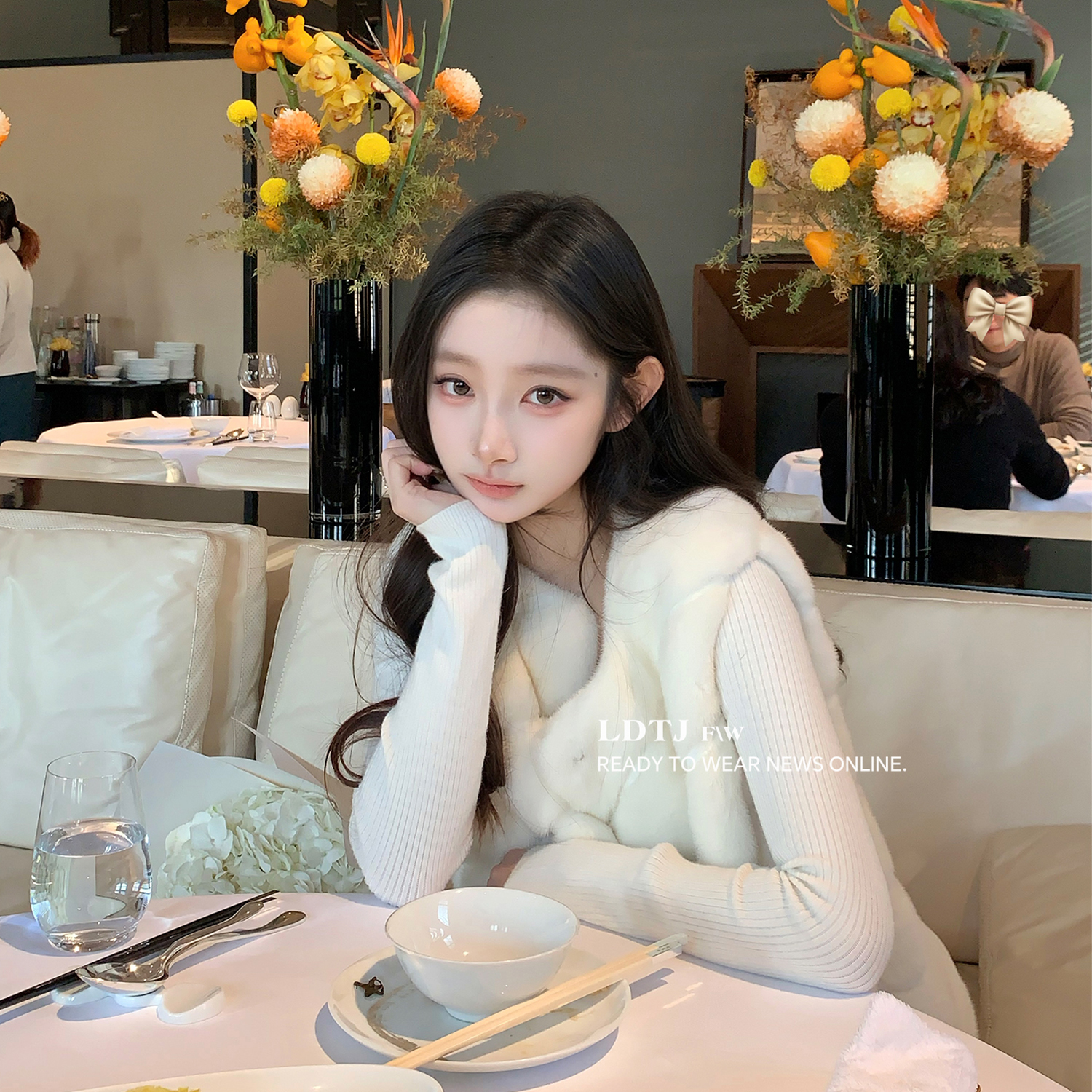 SD17 LDTJ高定【稀有皮】进口纯白美国貂臻选短二背部顺毛制作