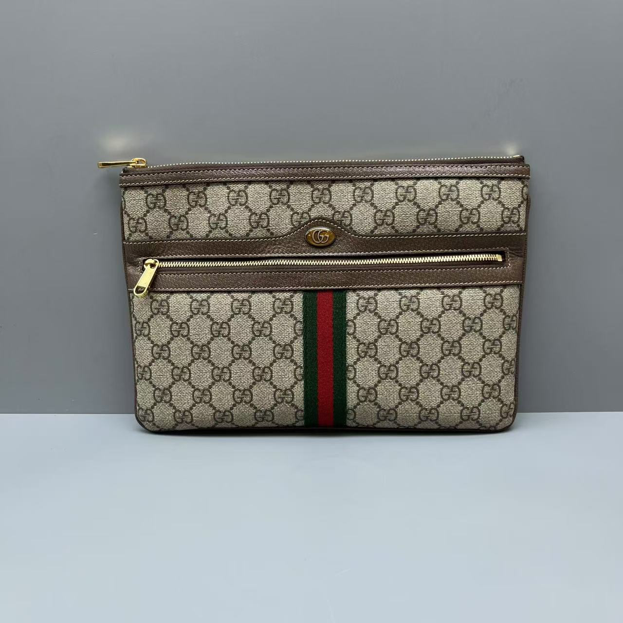 95新 GUCCI/古驰 老花ophidia系列手拿包 尺寸28*19 SV14481