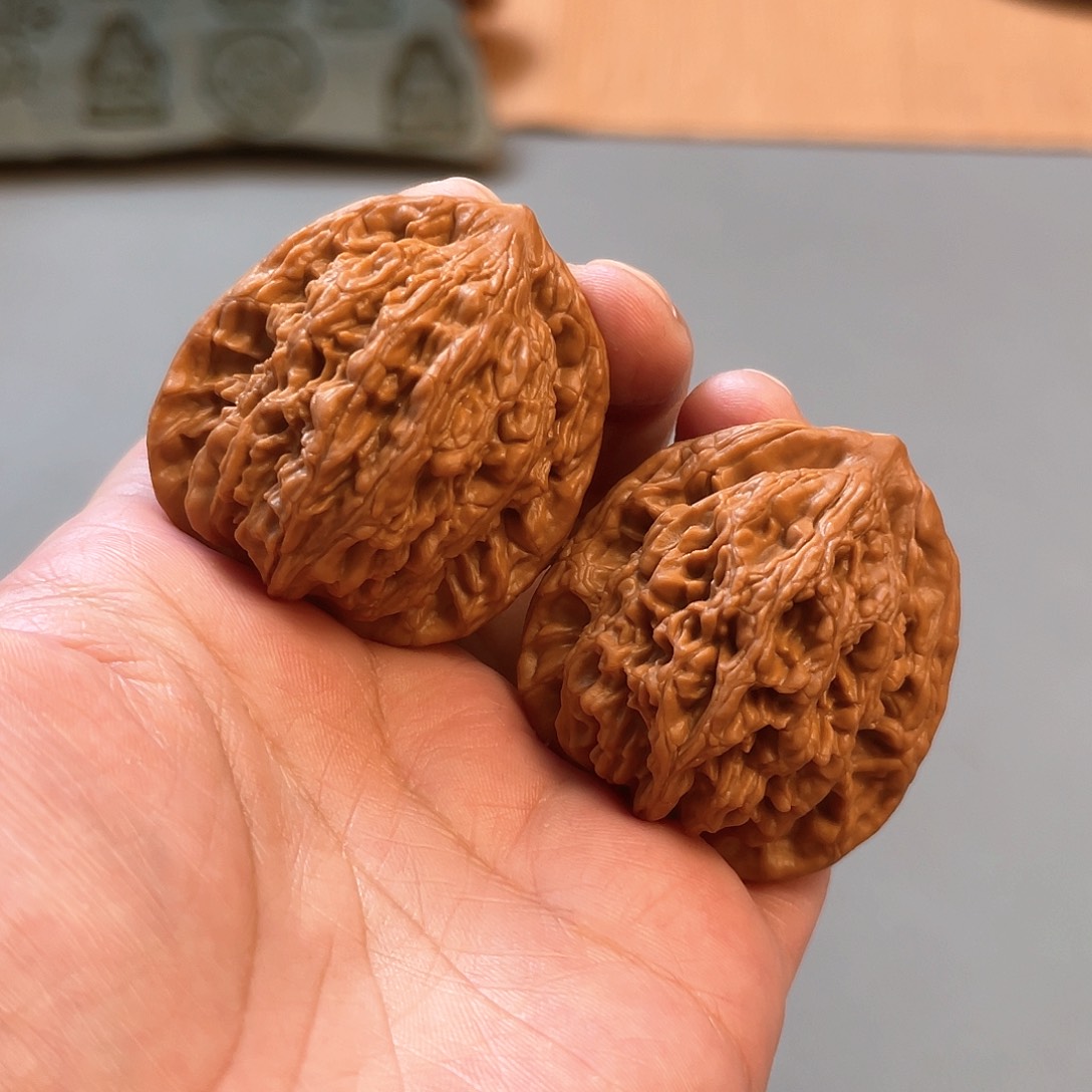 桃核把件40尺全品狼牙麦穗虎头CN0872已打底