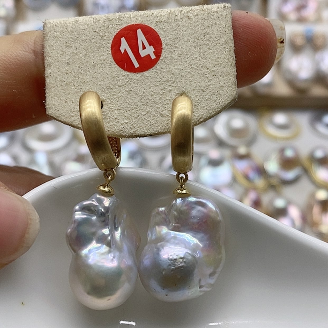 【闪购商品】淡水珍珠耳饰银S925镶嵌