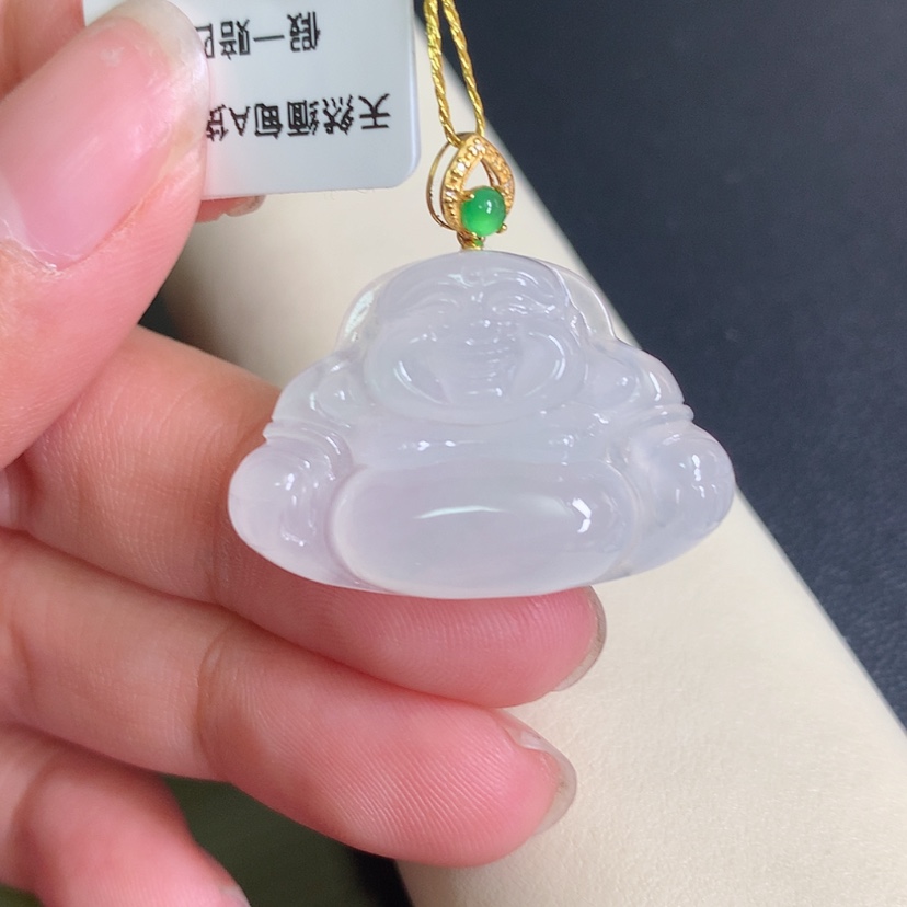 【闪购商品】翡翠颈饰18K金镶嵌佛公