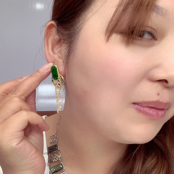 翡翠颈饰银S925镶嵌翡翠