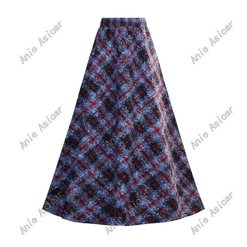 MJ333 秋冬季新款时尚百搭气质显瘦小众半身裙A字大摆裙MJ