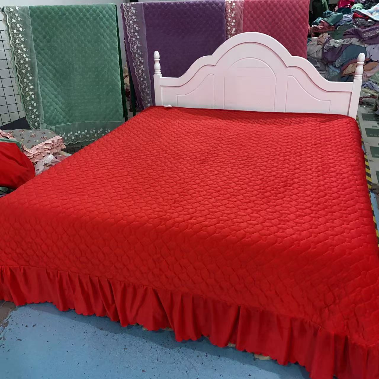 【老板娘推荐真香福利】高克重宝宝绒→爱心绗缝单床盖