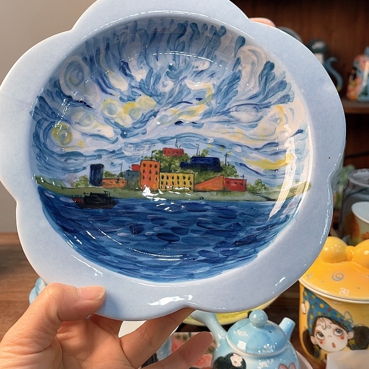 陶景德镇釉下手绘陶瓷 