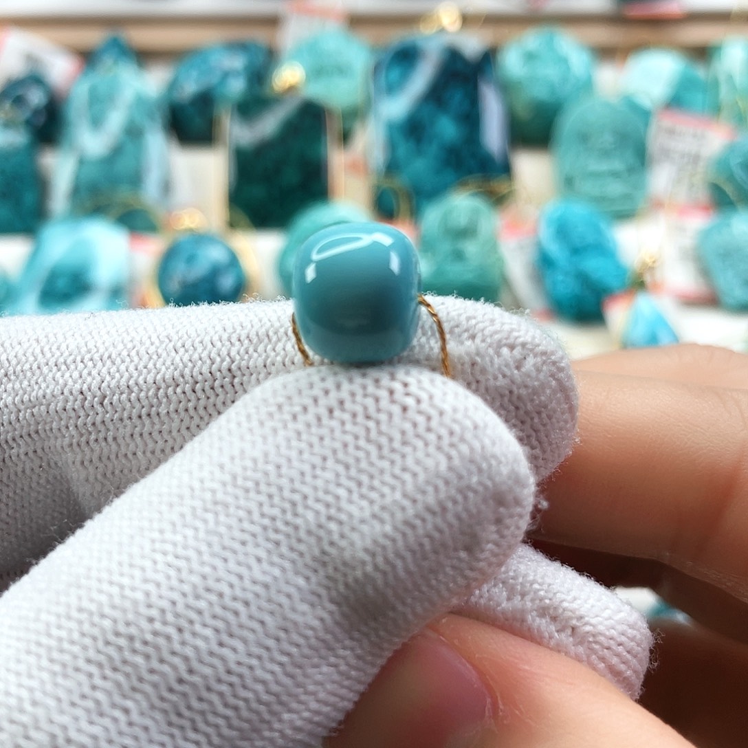 绿松石未镶嵌车挂直径10.2