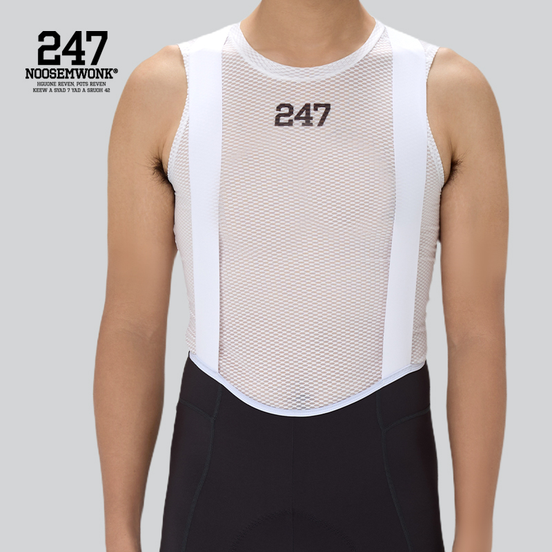 247KMS「排汗衫」男女无袖公路车打底衫夏季透气孔排汗衫