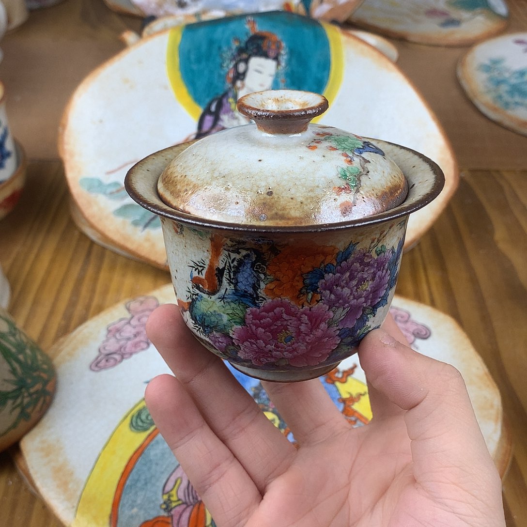 牛***巴杯景德镇陶瓷手作