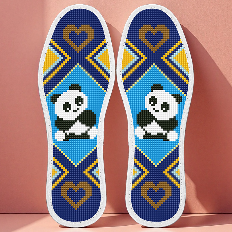 十字绣鞋垫子吸汗刺绣鞋垫针孔绣花便携款高清服饰配件漂亮洋气