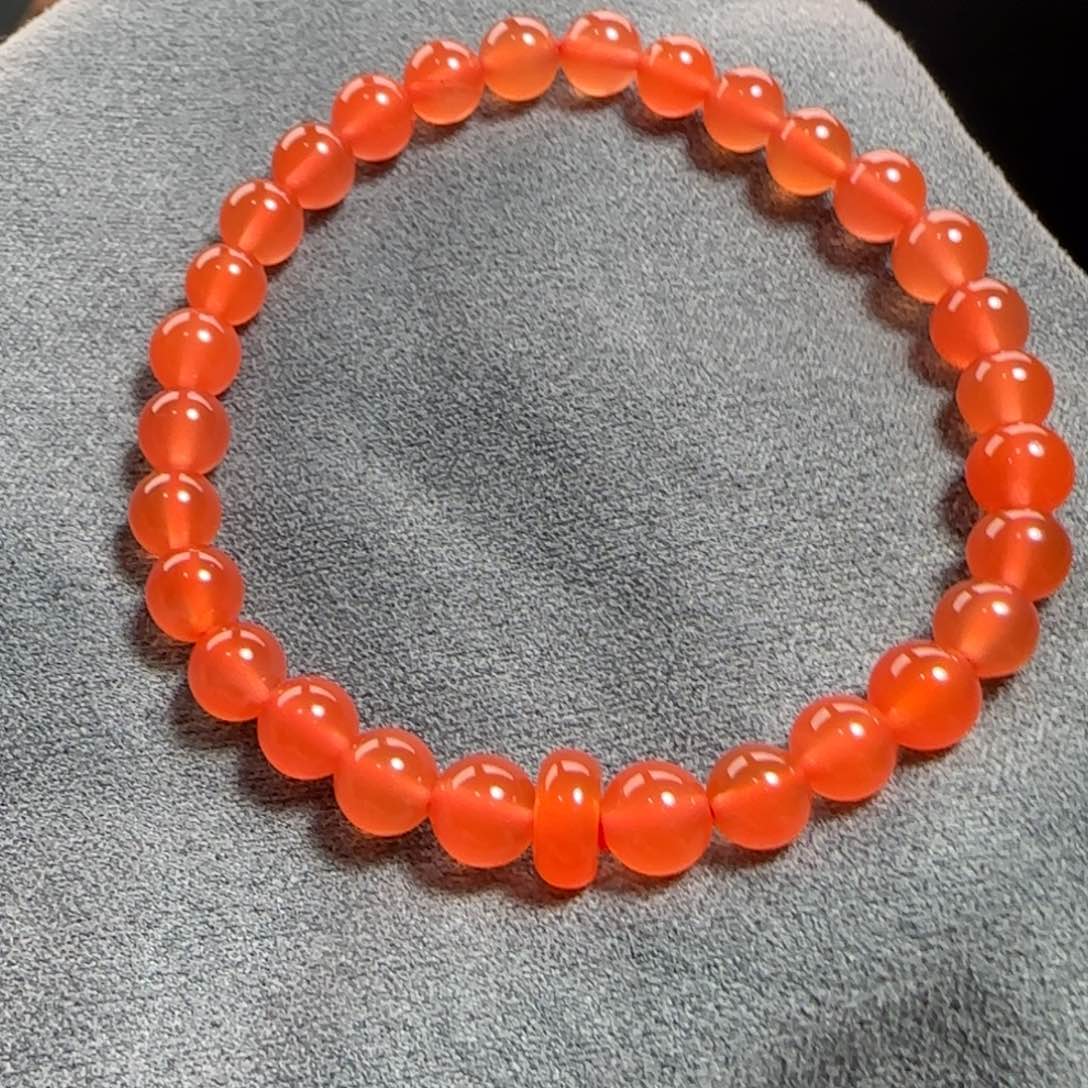 南红玛瑙冰红单圈未镶嵌