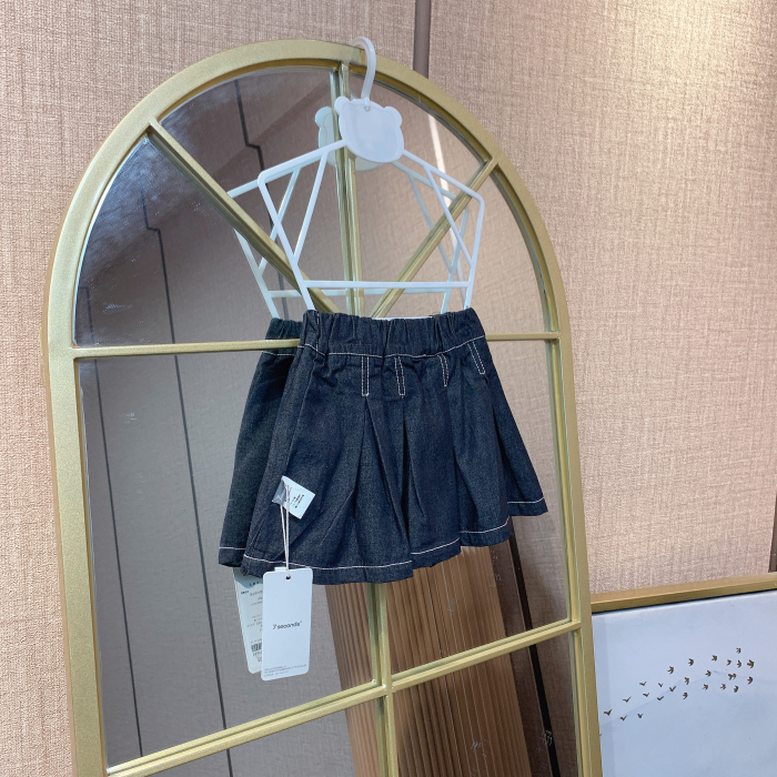 AE345  宝宝黑色牛仔半身裙  夏季