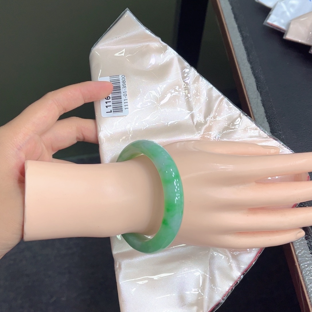 翡翠未镶嵌手镯58正