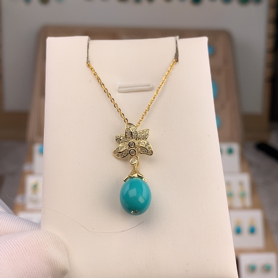 绿松石未镶嵌吊坠(不含链)