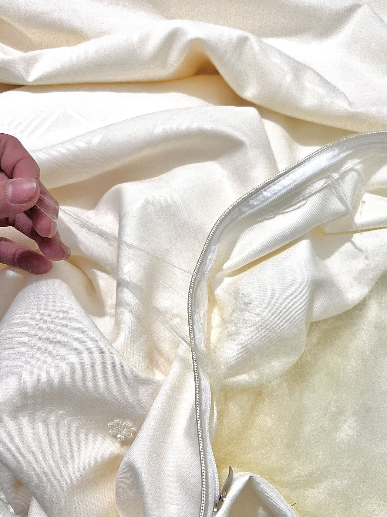 【555】605/21-59/1178  高端60支提花面料蚕丝被夏凉被子