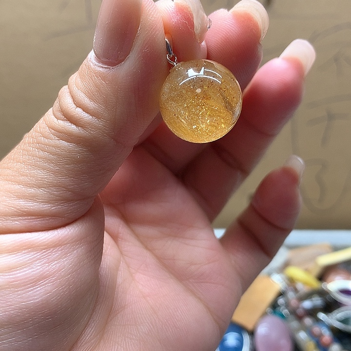 水晶水晶吊坠银S925镶嵌