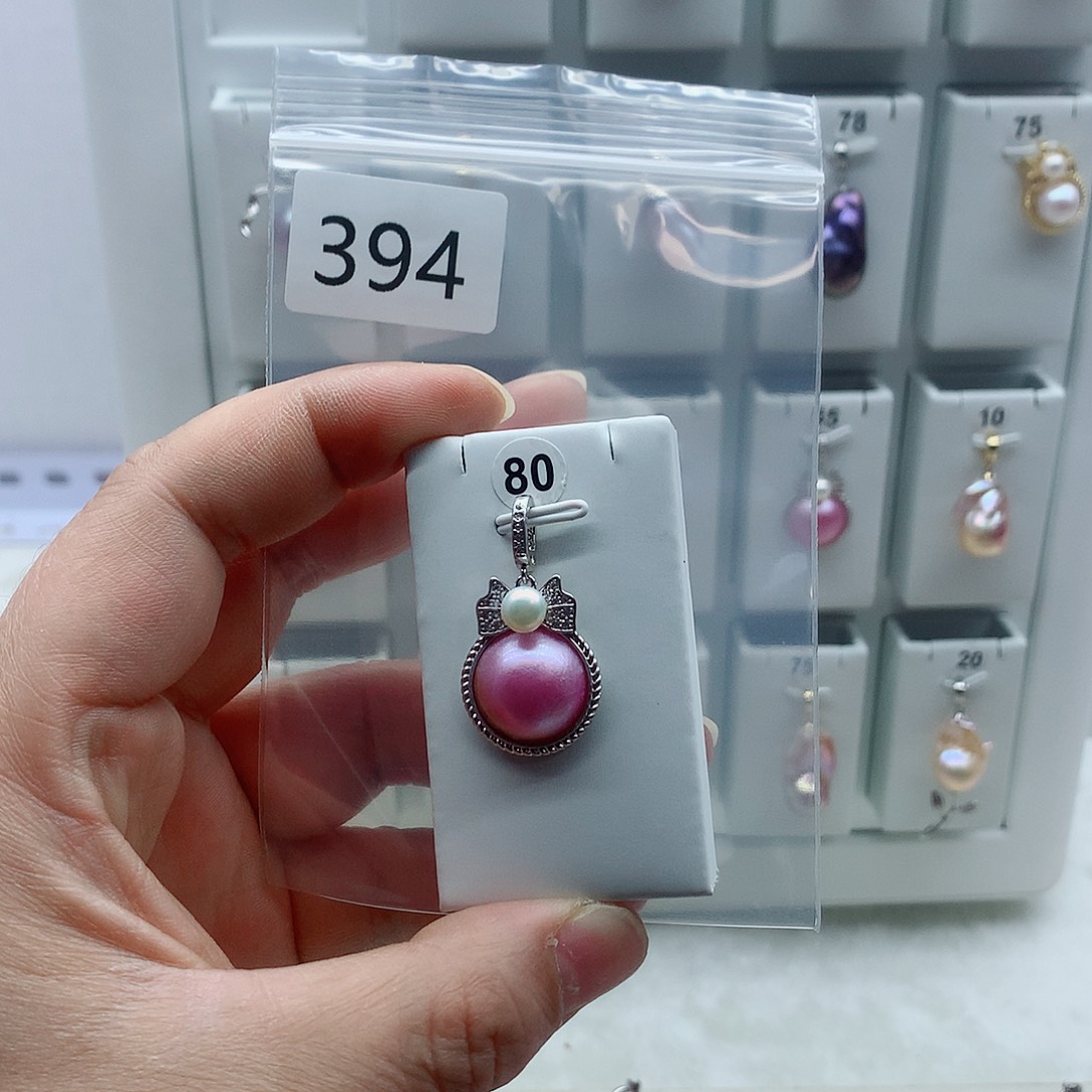 合金吊坠(不含链)淡水珍珠