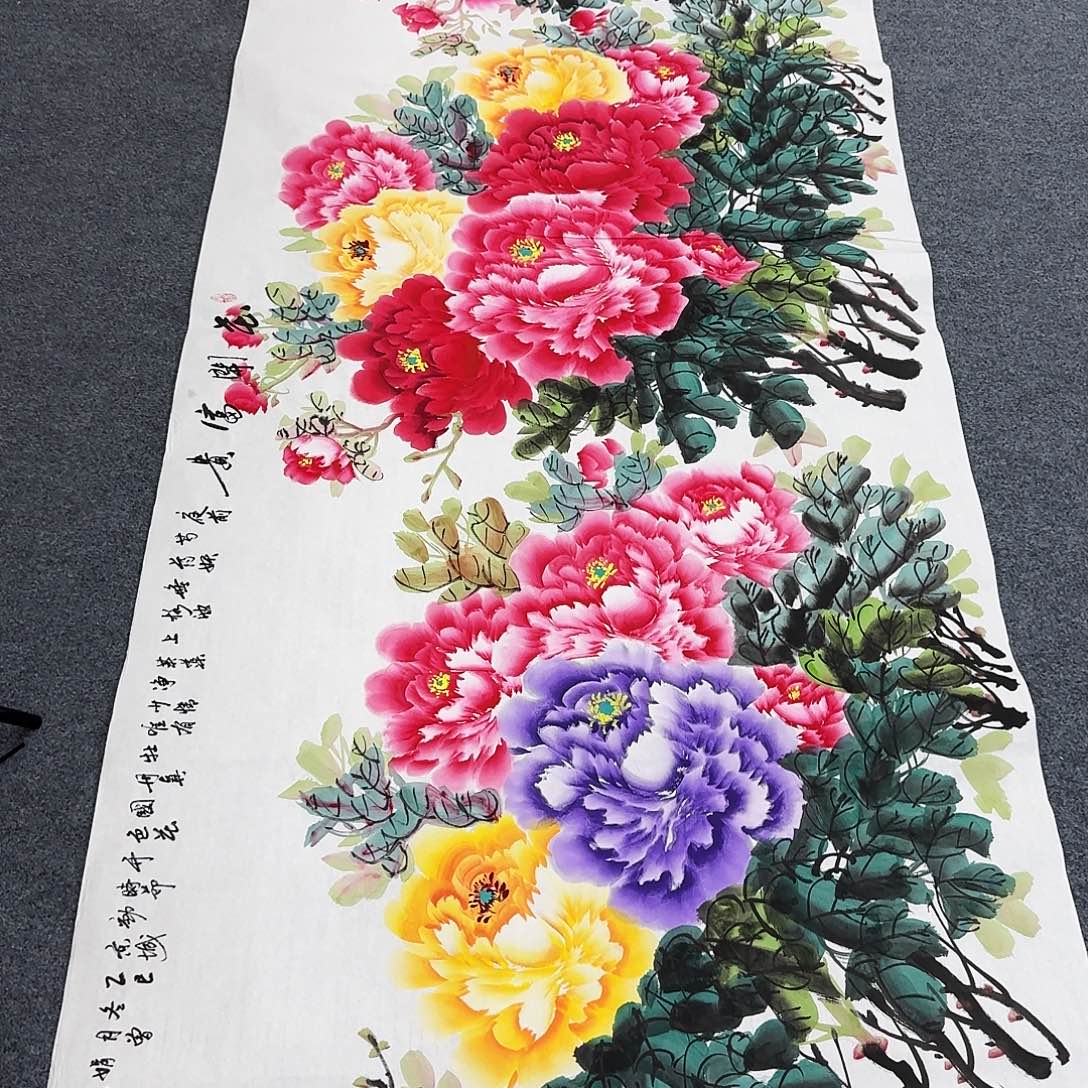 国画作品小姐姐放漏中