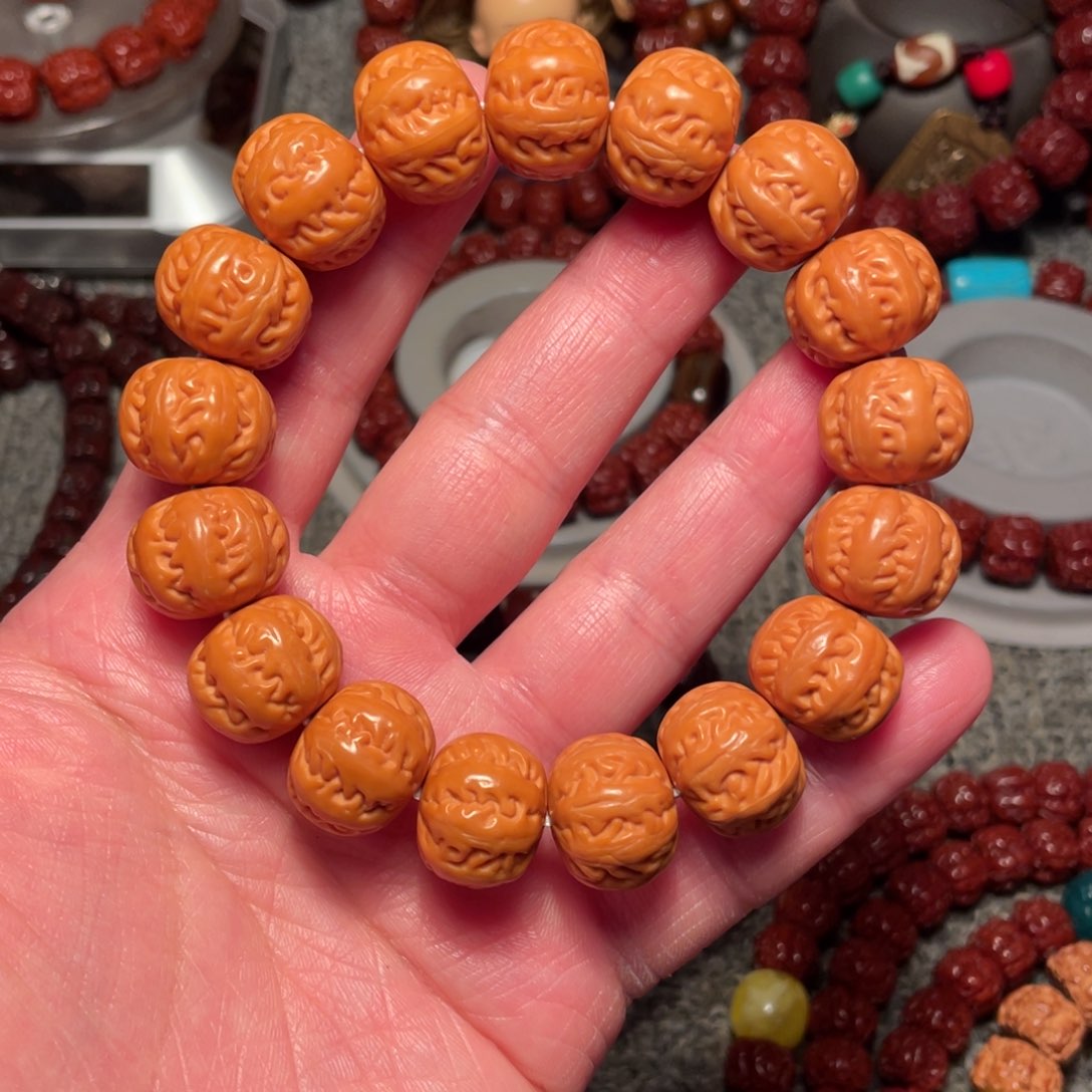 猴头核桃手串17+猴头京八棱