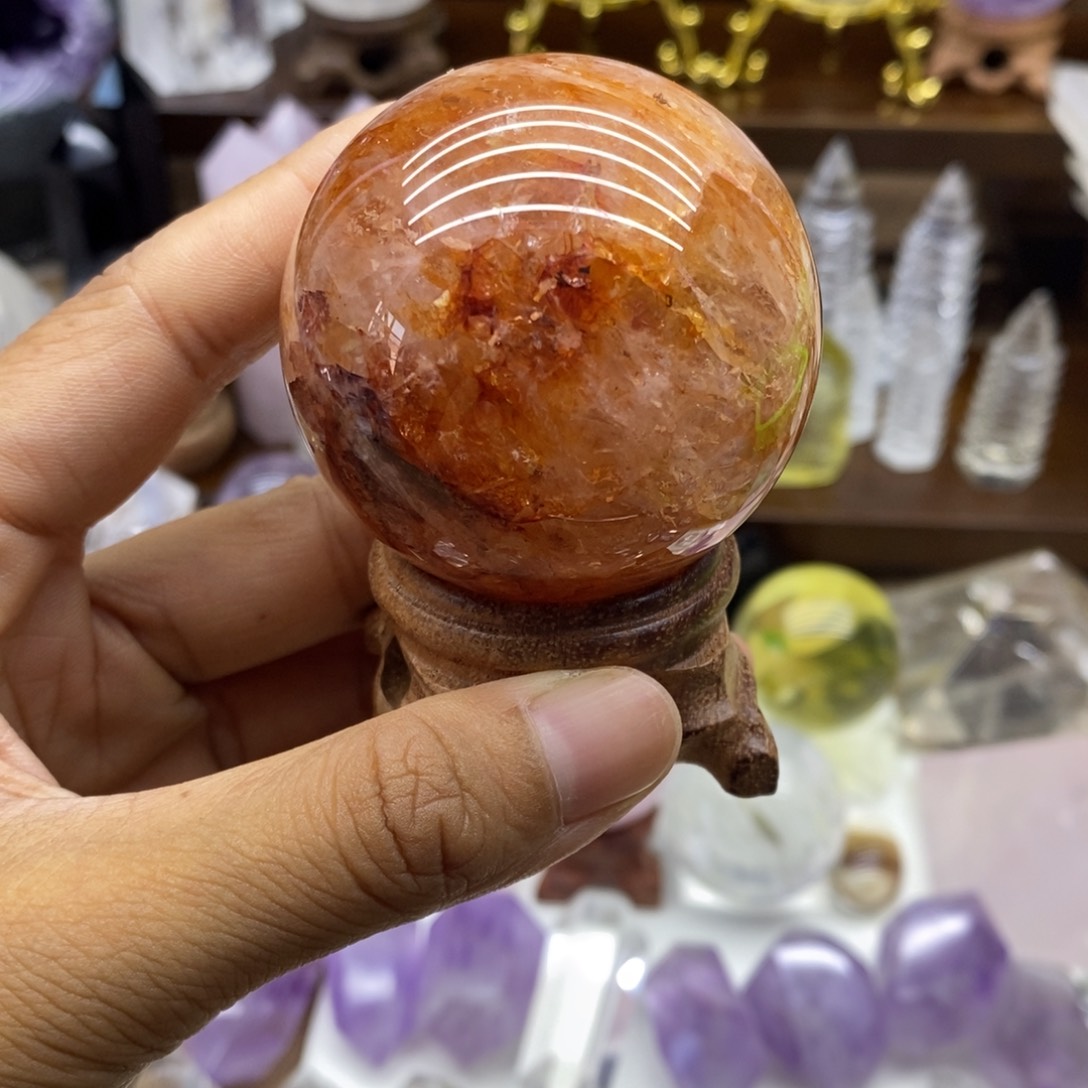 未镶嵌摆件水晶L***黎胶花球4