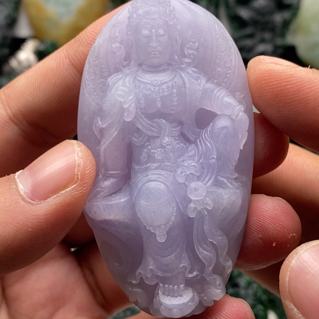 定制翡翠未镶嵌天然翡翠A货自在观音