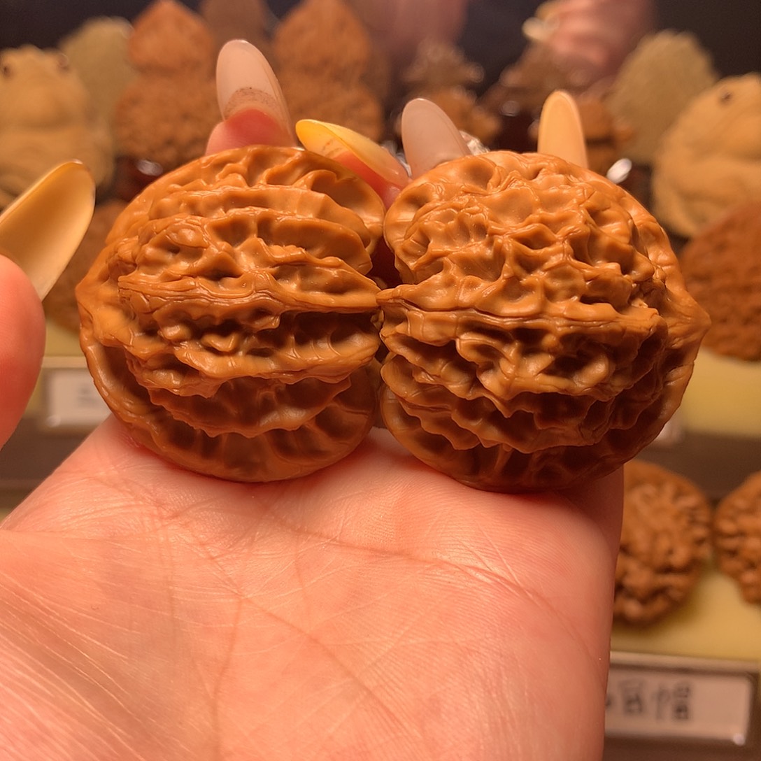 文玩核桃吊坠大龙门涧42深凹底