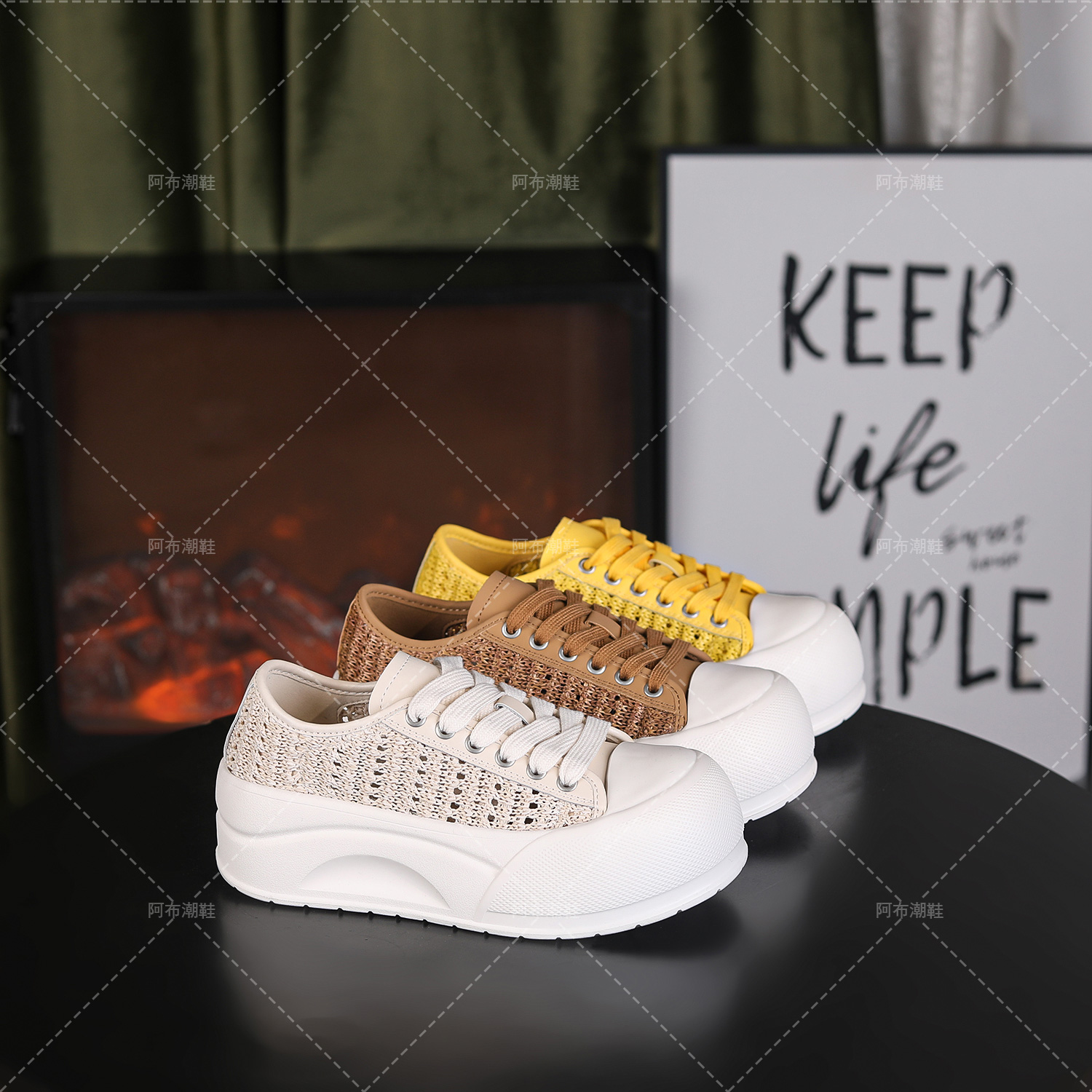 【RIELOV●麦穗】增高6cm时尚潮流百搭女士休闲鞋12-1