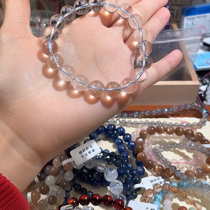 烟晶手链未镶嵌青***๓白水晶29