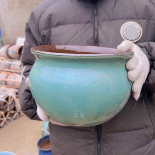 紫砂花盆高19口25————-