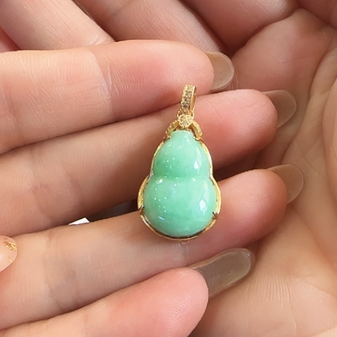 翡翠银S925镶嵌吊坠(不含链)