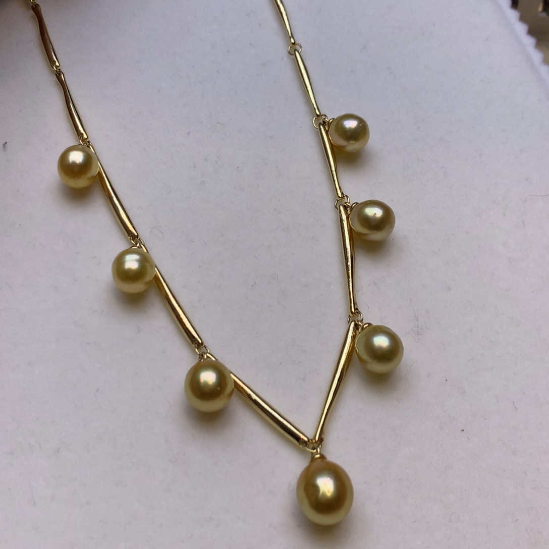 颈饰银S925镶嵌海水珍珠