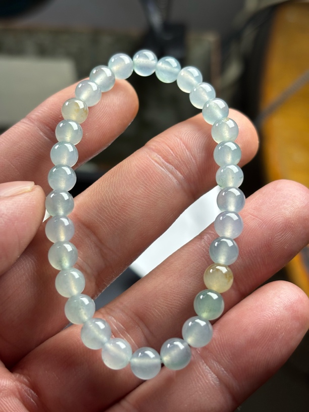 缅甸翡翠冰种渐变色卡6*30颗