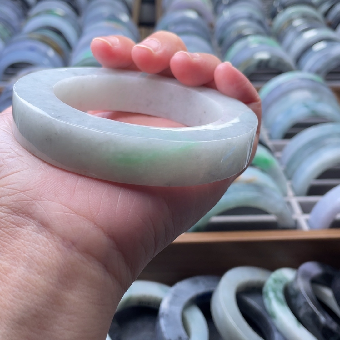 定制翡翠未镶嵌纯天然翡翠手镯定制