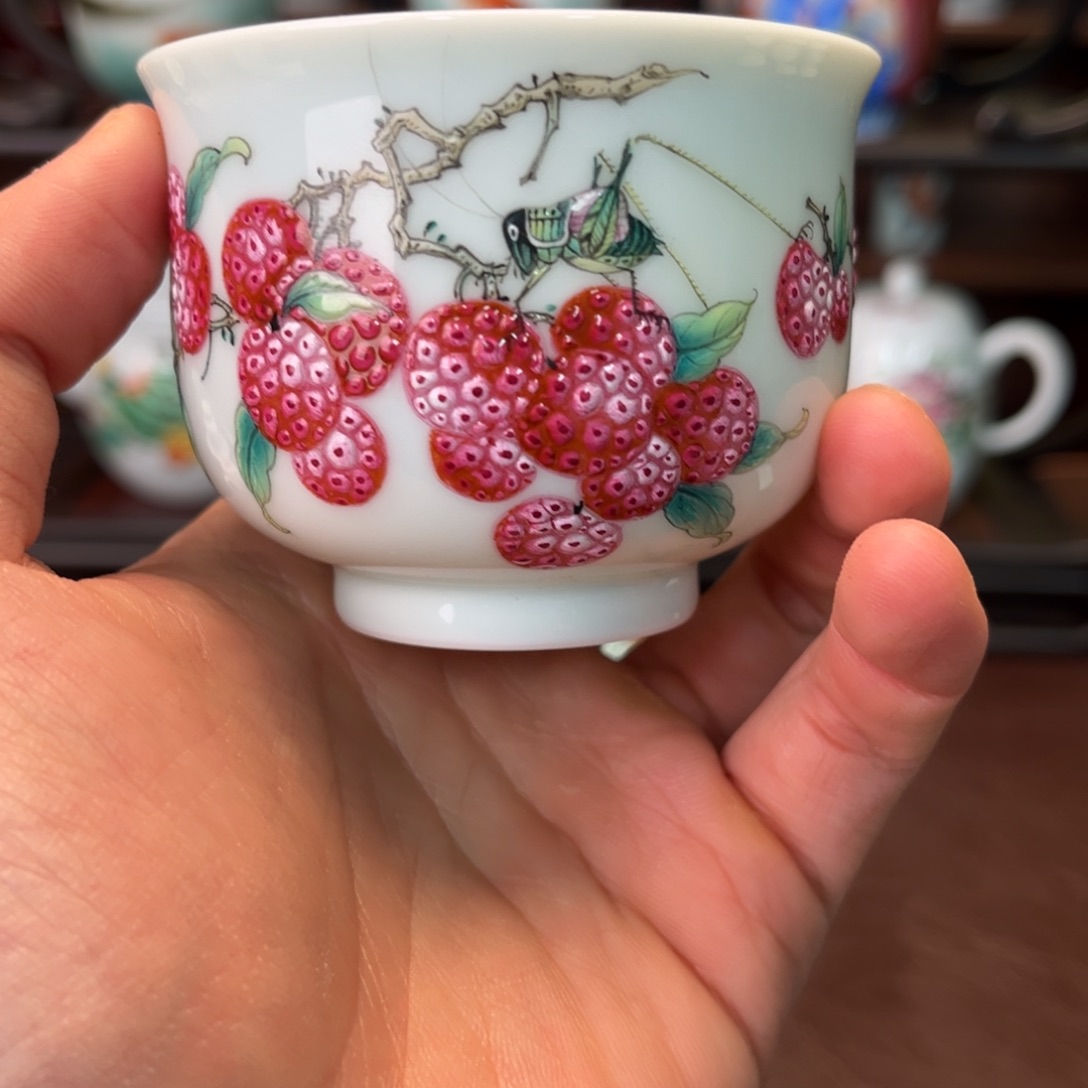 陶杯子景德镇陶东方陶瓷杯子壶盖碗