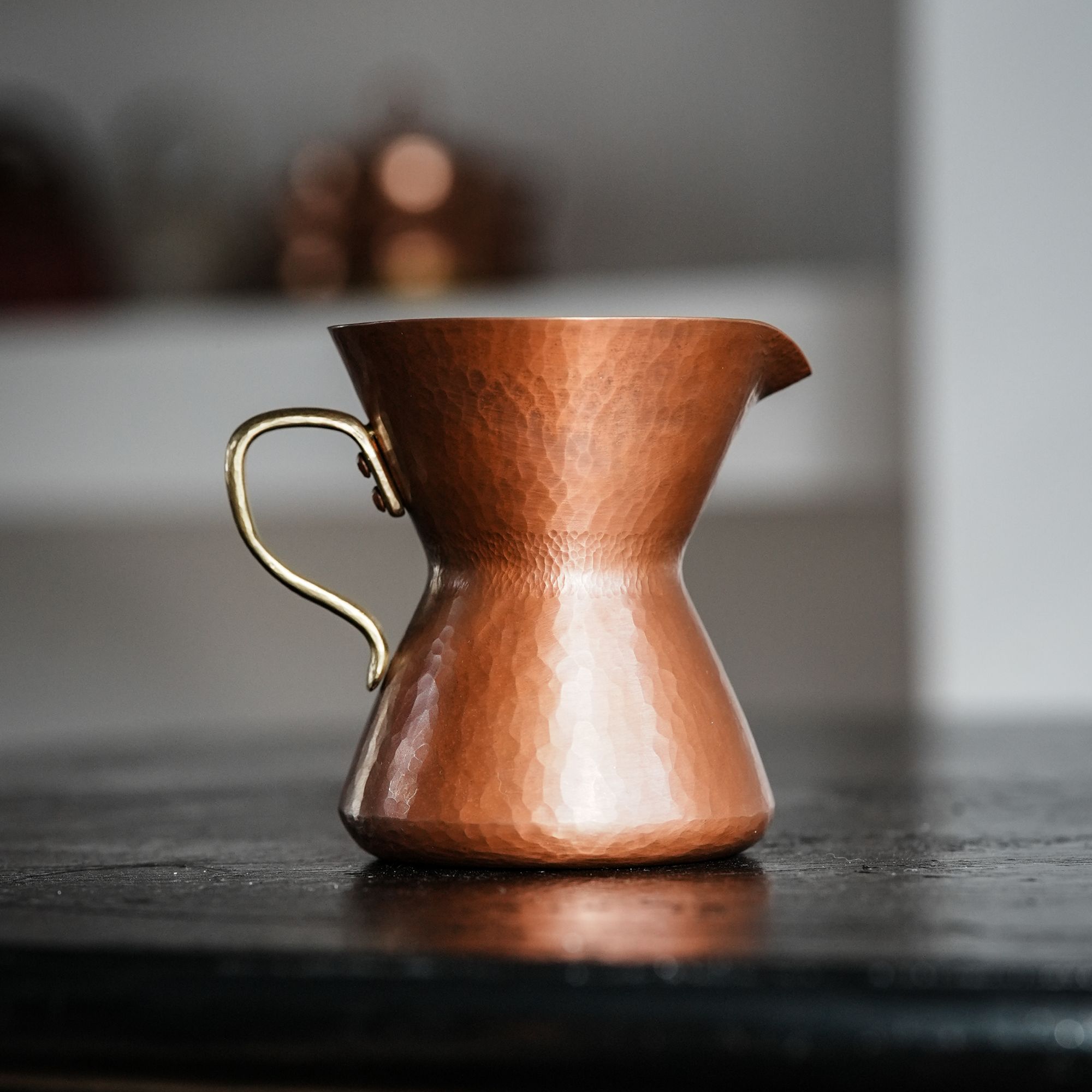 手工铜咖啡滤杯咖啡分享壶烤茶罐分茶器公道杯 