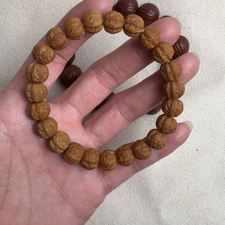 手串猴头核桃猴头精品红皮龙炎料小八楞
