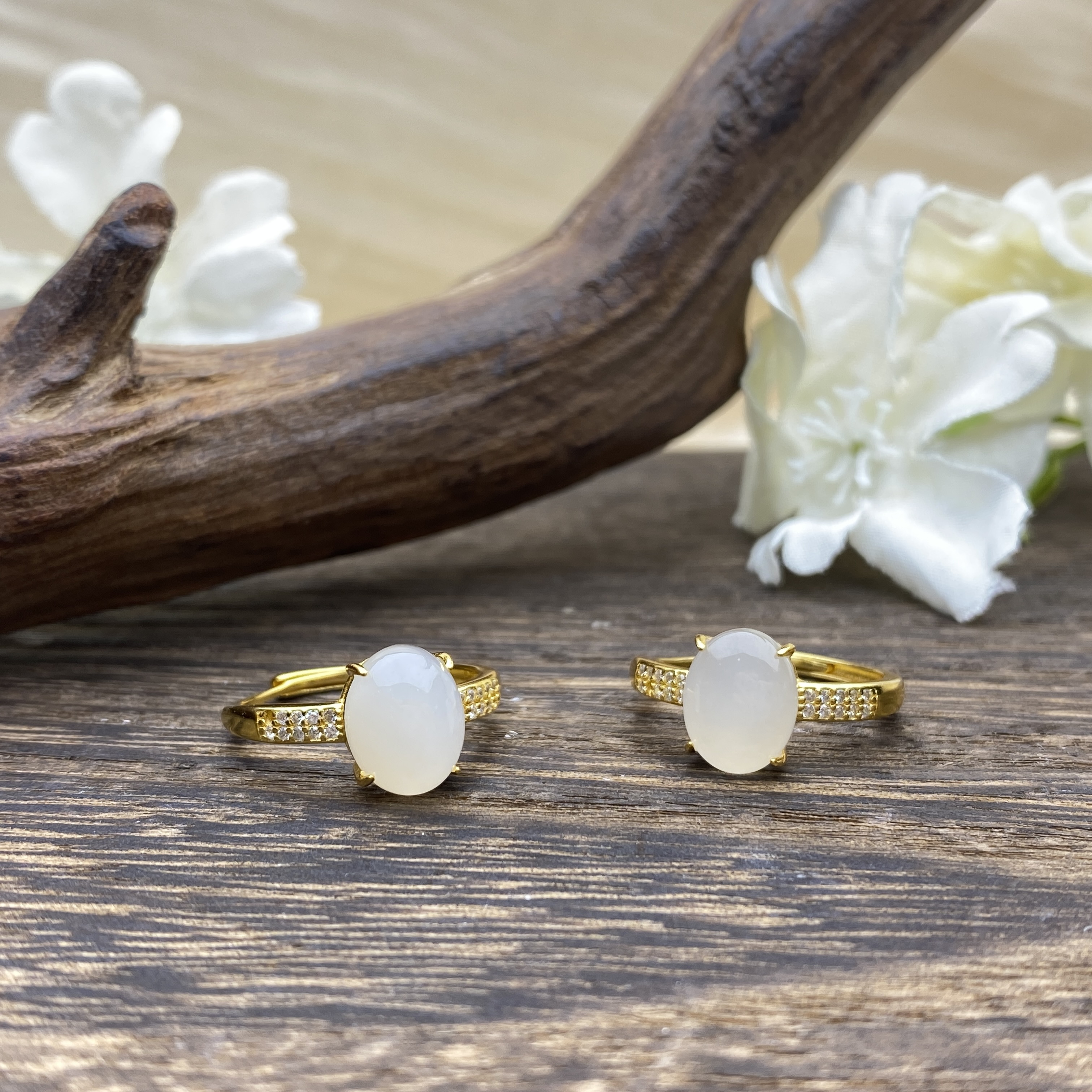 【小北好物】S925银和田玉戒指 QH220X36【多样性发一件】约7*9mm