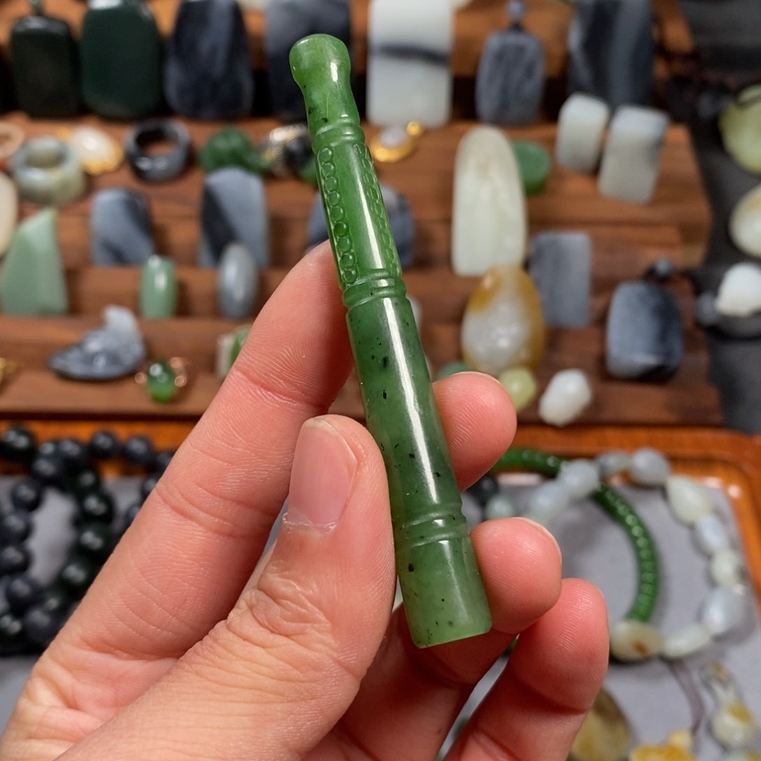 和田玉烟嘴未镶嵌