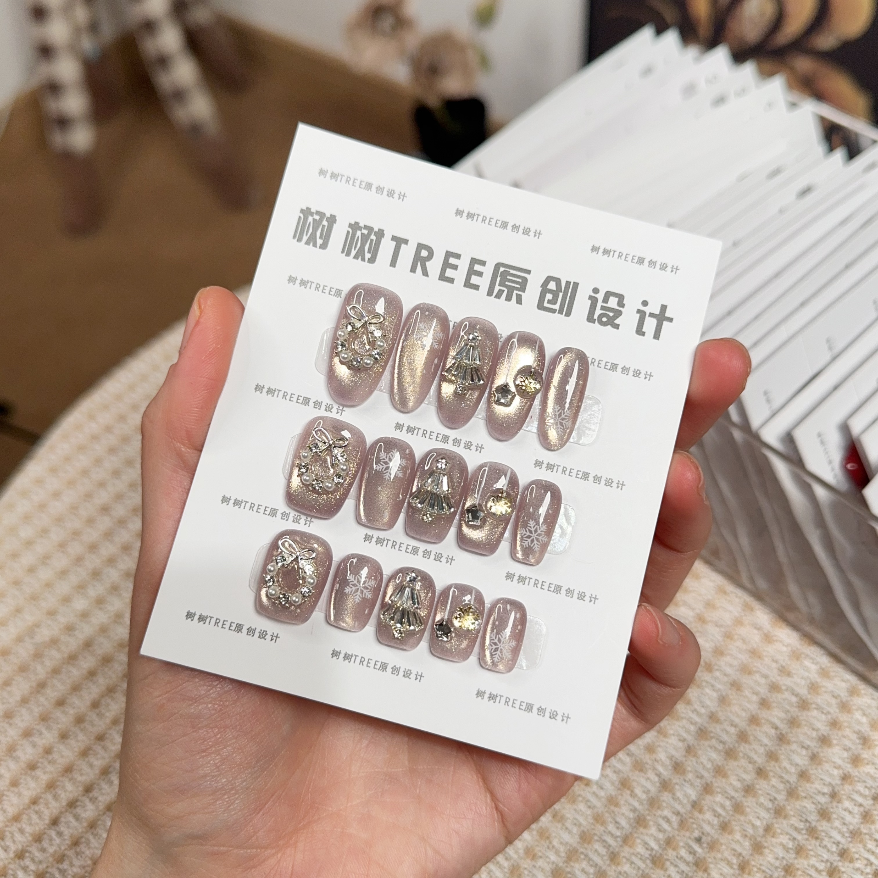 【圣诞奇遇】圣诞专属仪式感举手投足间皆是浪漫纯手工穿戴甲