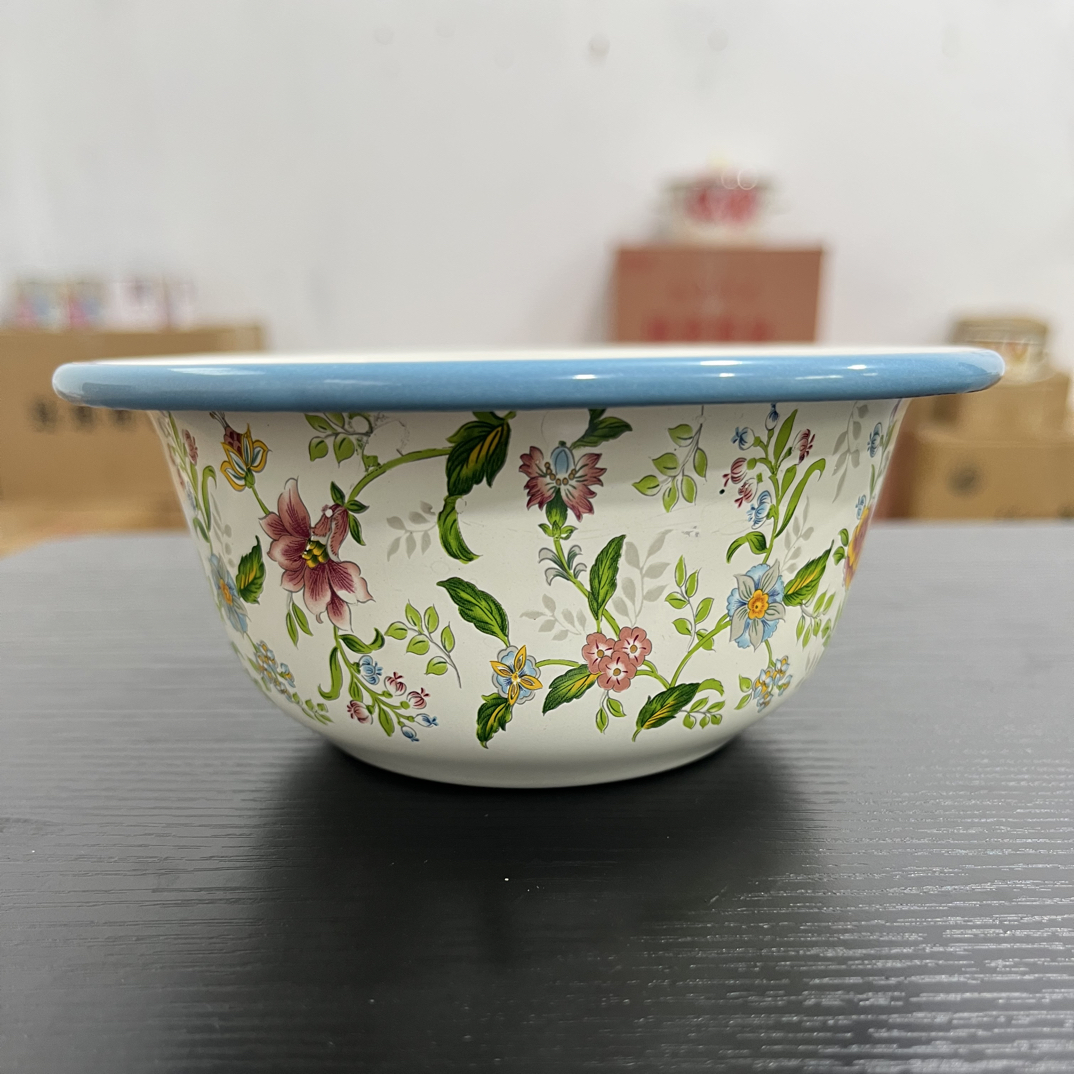 14公分芳香搪瓷米饭碗发两个加厚款