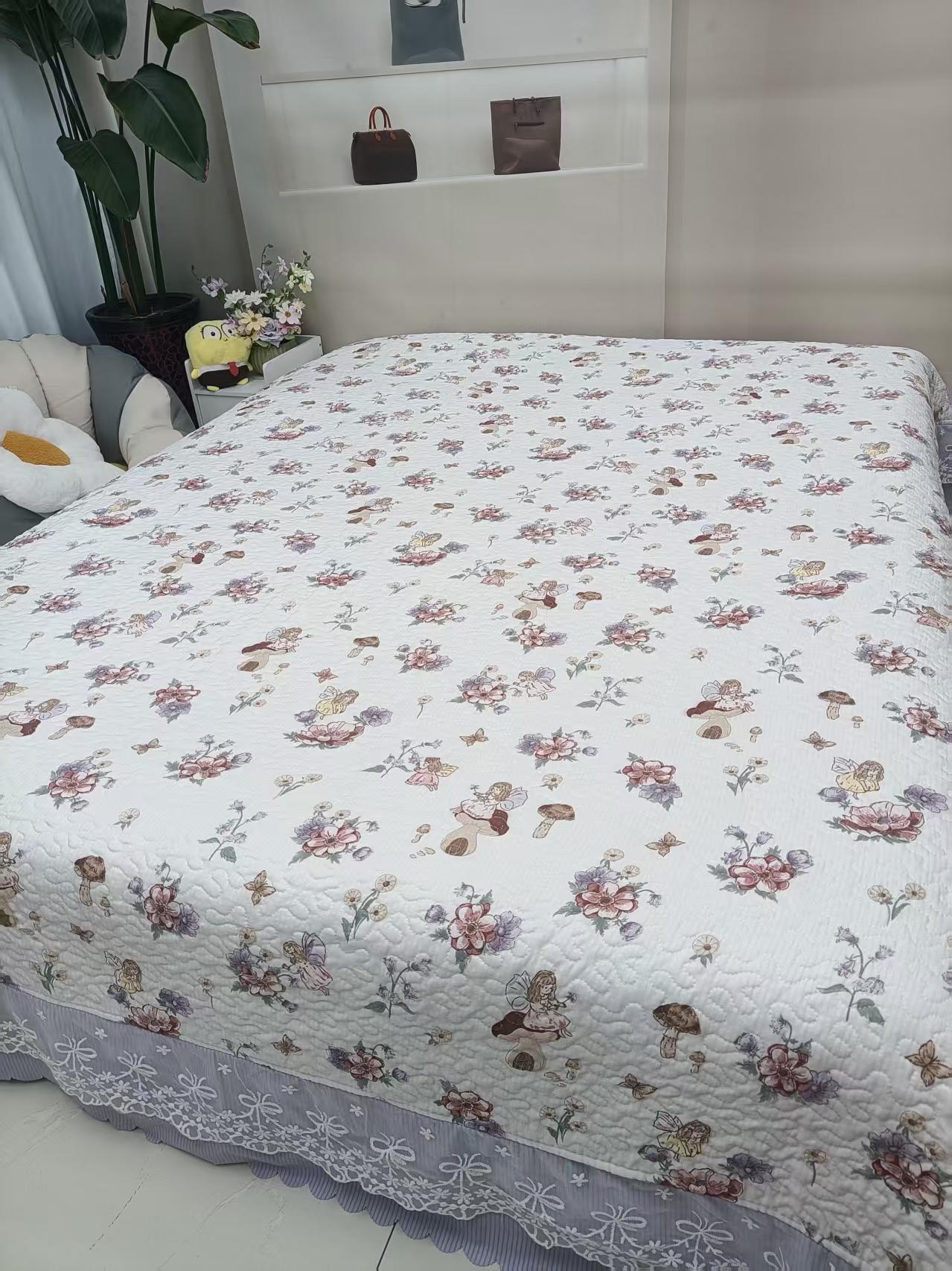 清仓 孤品  泡泡棉 夹棉床盖 四季通用 吸汗透气 绵软亲肤 