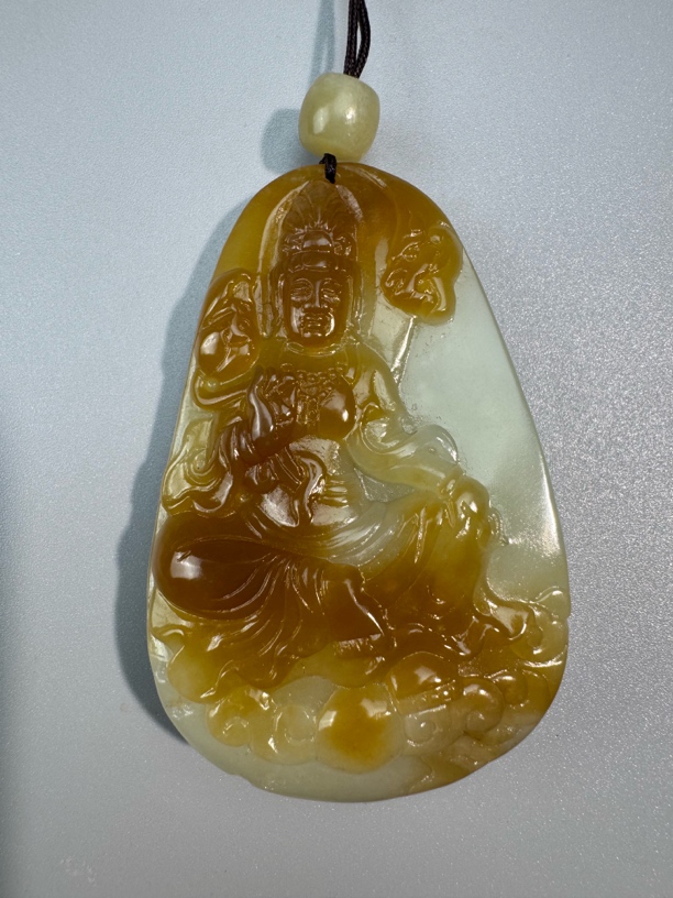 和田玉 糖白料 小高货观音