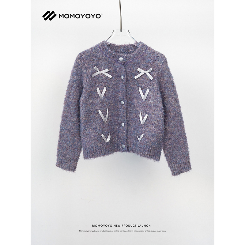 辰辰妈【小香物语】秋冬女童小香蝴蝶结毛衣 7123D