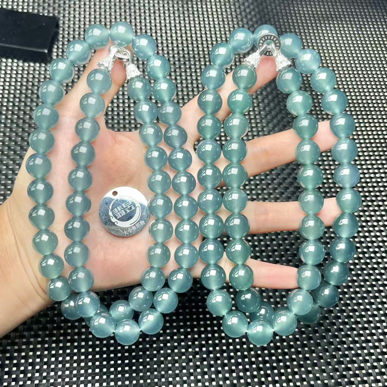 翡昱-N8-15344-天然A货翡翠珠链/约11+/约51颗/-多样性发其一C