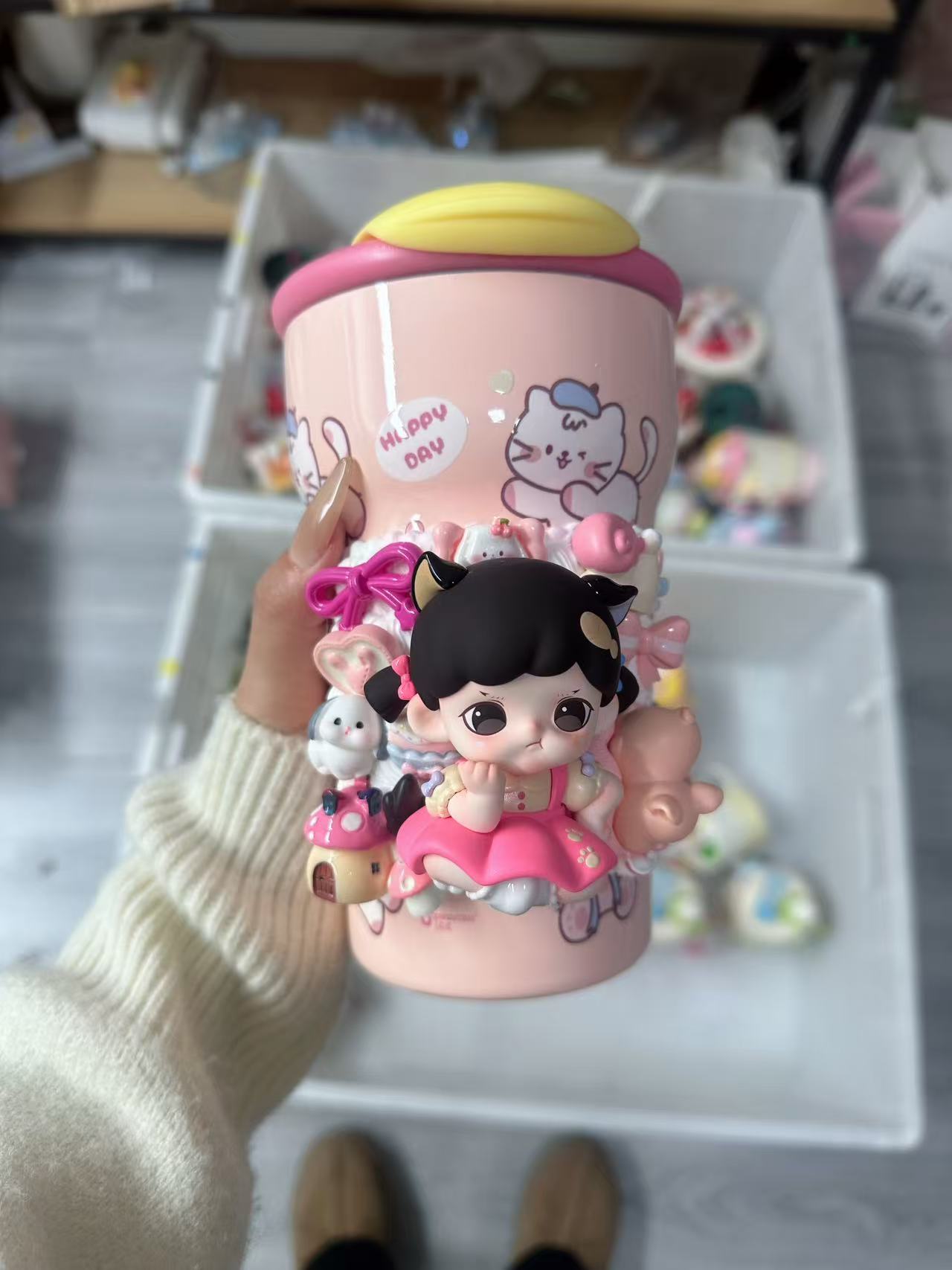 创意DIY大娃萌粒水杯